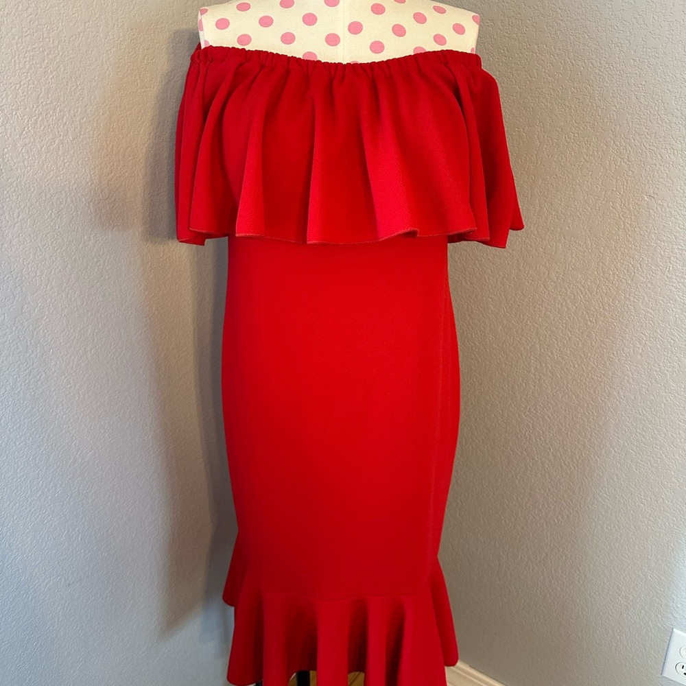 Lularoe Cici Off-Shoulder Midi Dress